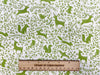 Polycotton Fabric - Green Forest Animals - Craft Fabric Material