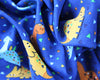 Soft Jersey Fabric - Cute Happy Dinosaur Blue Cotton Stretch Clothing Fabric
