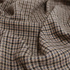 Wool Mix Fabric - Camel Brown Ditsy Dogtooth - Vintage Style Fabric