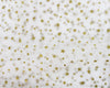 Organza Fabric - Gold Glitter Christmas Stars on White - Organza Craft Fabric