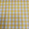 Yellow & White Gingham Fabric 1/3" Check Yard Dyed Fabric