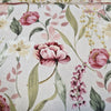 Cotton Canvas Fabric - Pink White & Yellow Floral Design on Cream Ecru