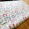 Cotton Fabric - Happy Campers Candy Pink Camper Van Scooter Craft Fabric Material