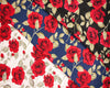 100% Cotton - Country Rose on Black - Floral Print Craft Fabric Material