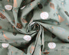 Contemporary Christmas Fabric - Rose Gold Baubles on Sage - Craft Fabric