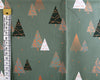 Contemporary Christmas Fabric - Rose Gold Trees on Sage Green - Craft Fabric