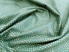 Christmas Fabric - Metallic Gold Starry Scales on Green - Craft Fabric Material