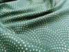Christmas Fabric - Metallic Gold Starry Scales on Green - Craft Fabric Material