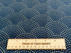 Christmas Fabric - Metallic Gold Starry Scales on Navy Blue - Craft Fabric Material