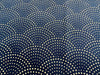 Christmas Fabric - Metallic Gold Starry Scales on Navy Blue - Craft Fabric Material