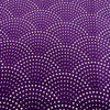 Christmas Fabric - Metallic Gold Starry Scales on Purple - Craft Fabric Material