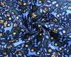 Christmas Fabric - Contemporary Reindeers on Navy Blue - Craft Fabric Material