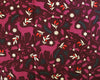 Christmas Fabric - Contemporary Reindeers on Wine Red - Craft Fabric Material