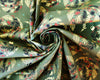 Christmas Fabric - Floral Christmas Baubles on Khaki Green - Craft Fabric Material
