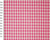 Cotton Fabric - Cerise Pink & White 1/4" Gingham Check Craft Fabric Material