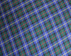 Navy Blue & Green 'Scottish' Tartan Check Polyviscose Fabric