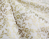 Christmas Fabric - Gold Metallic Leaves on Ivory - Craft Fabric