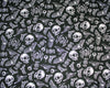 Halloween Fabric - Black White Skulls & Spiders - Polycotton Craft Fabric