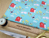 Nutex Fabric - Cute Farmyard Chickens & Pigs - Cotton Quilting Craft Fabric