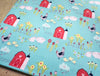 Nutex Fabric - Cute Farmyard Chickens & Pigs - Cotton Quilting Craft Fabric