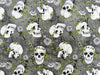 100% Cotton - Skull Duggery Skulls & Ivy on Grey - Nutex Fabric