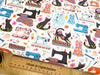 100% Cotton - Purrfect Stitches - Cute Cats & Sewing Machines - Nutex Fabric