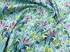 100% Cotton - Kingfisher Birds on Blue - Nutex Fabric
