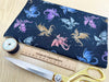 100% Cotton - Fire & Fury Dragons Black - Nutex Fabric