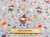 Cotton Fabric - Cute Little Witch Pumpkin Halloween - Digital Print Craft Fabric