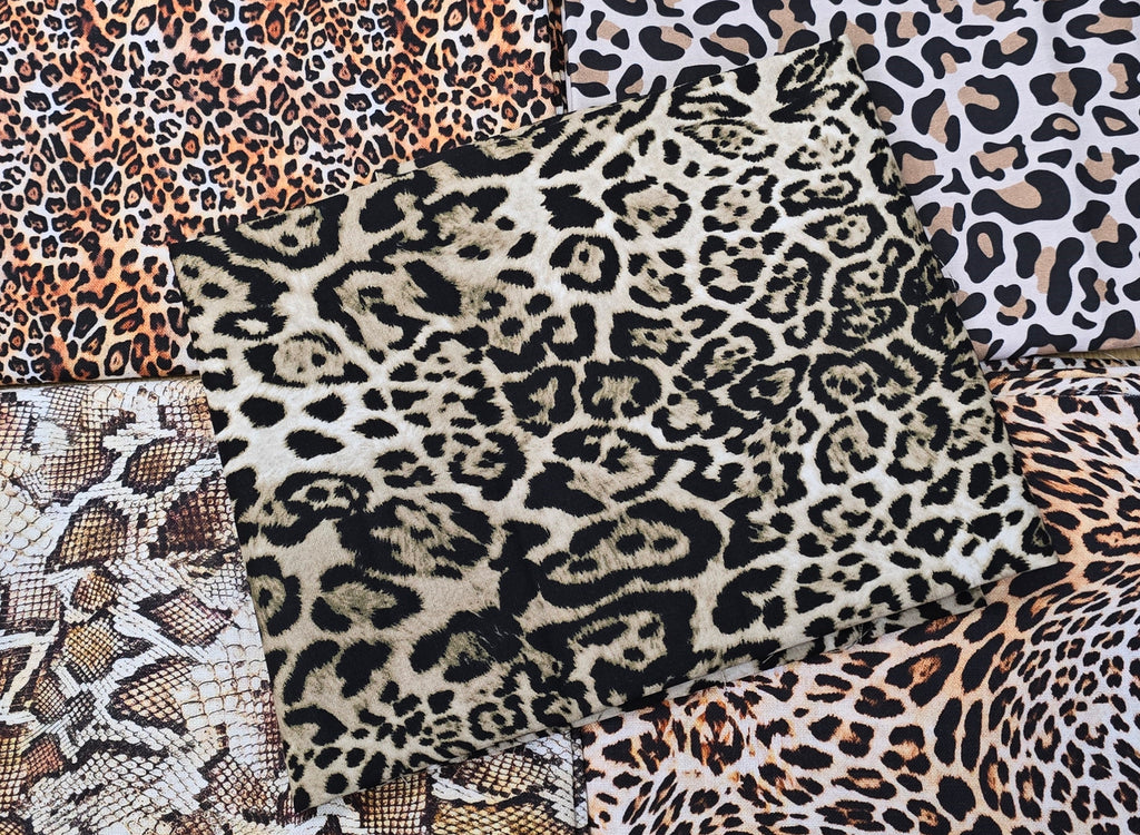 Fat Quarter Bundle - Animal Print - Leopard - Cheetah - Snake