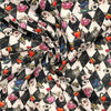 Cotton Fabric - Alice in Wonderland Black & White - Digital Print Craft Fabric Material