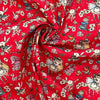 Cotton Fabric - Alice in Wonderland Red - Digital Print Craft Fabric Material
