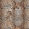 Cotton Fabric - Brown Animal Skin Digital Print - Craft Fabric Material Metre