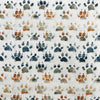 Cotton Fabric - Doggy Paw Print - Charcoal