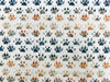 Cotton Fabric - Doggy Paw Print - Charcoal