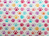 Cotton Fabric - Doggy Paw Print - Candy