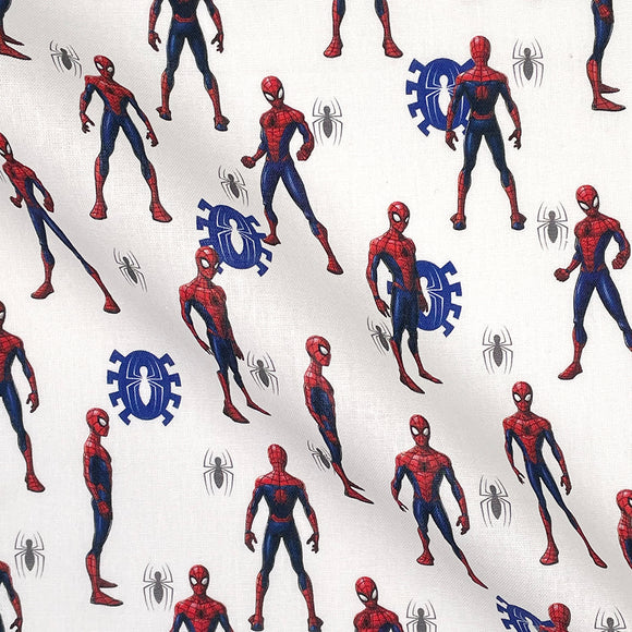 Cotton Fabric - Licenced Spiderman Superheros - Craft Fabric Material Metre