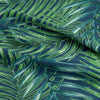 Outdoor Garden Fabric - Leaf Print on Navy Blue - Digitally Printed PU Coated UV Resistant Water Repellent Material