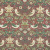 Outdoor Garden Fabric William Morris Strawberry Thief Crimson Red Cushion Fabric