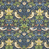 Outdoor Garden Fabric William Morris Strawberry Thief Navy Blue Cushion Fabric