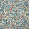 Outdoor Garden Fabric William Morris Golden Lily Cornflower Blue Cushion Fabric