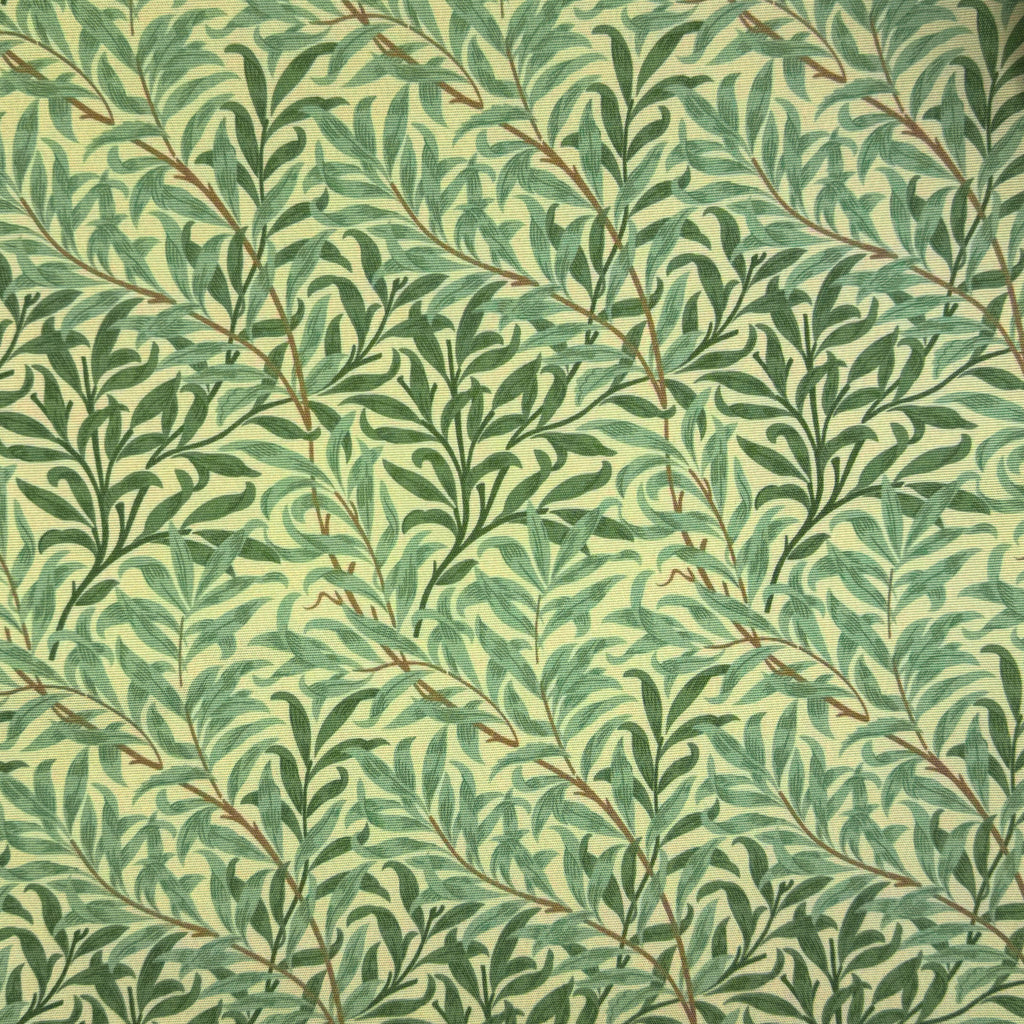 Outdoor Garden Fabric William Morris Willow Bough Sage Green Cushion Fabric