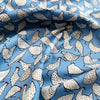 Cotton Fabric - Chicken Hens Bird Print on Copen Blue - Craft Fabric Material