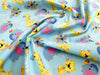 Cotton Fabric - Childrens Cute Blue Safari Animals Nursery Craft Fabric Material