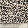 Cotton Fabric - Coffee Brown Leopard Animal Print - Craft Fabric Material Metre