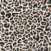 Cotton Fabric - Coffee Brown Leopard Animal Print - Craft Fabric Material Metre