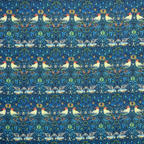William Morris - Percale Cotton - Dressmaking Fabric - Birds