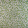 Upholstery Fabric - Cotton Rich Linen Look Material -  Green Leaves on Natural Background