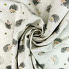 Upholstery Fabric - Little Hedgehogs - Cotton Rich Linen Look Material