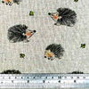 Upholstery Fabric - Little Hedgehogs - Cotton Rich Linen Look Material